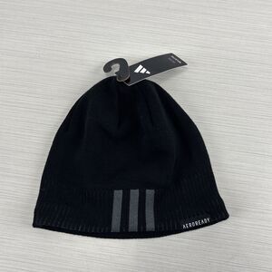 adidas Men's Creator 3 Aeroready Beanie Black Reflective Carbon One Size NWT